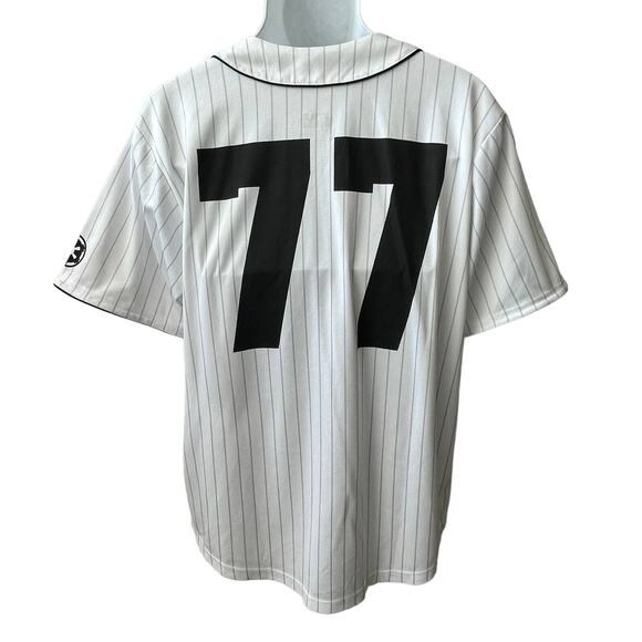 Fifth Sun Star Wars Dark Side #77 Pinstripe Baseball Jersey Size Large - Picture 3 of 4